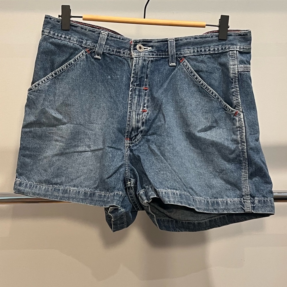 Old Navy Blue Jeans with Red Stitching
